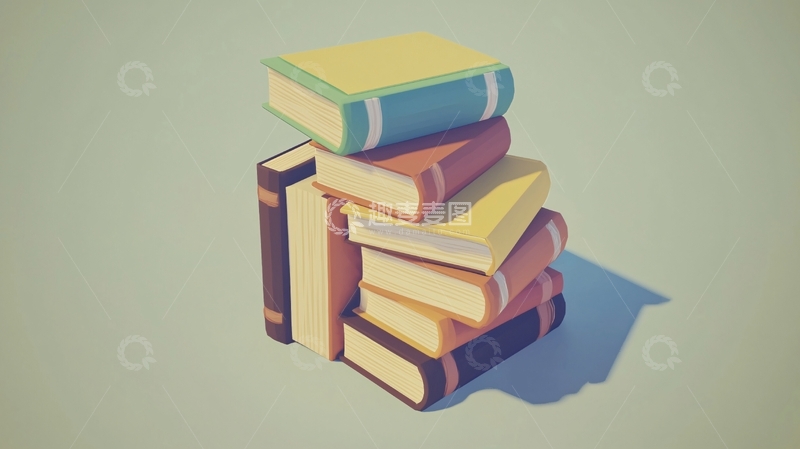 高清大图下载【趣麦麦图】-小型卡通书籍