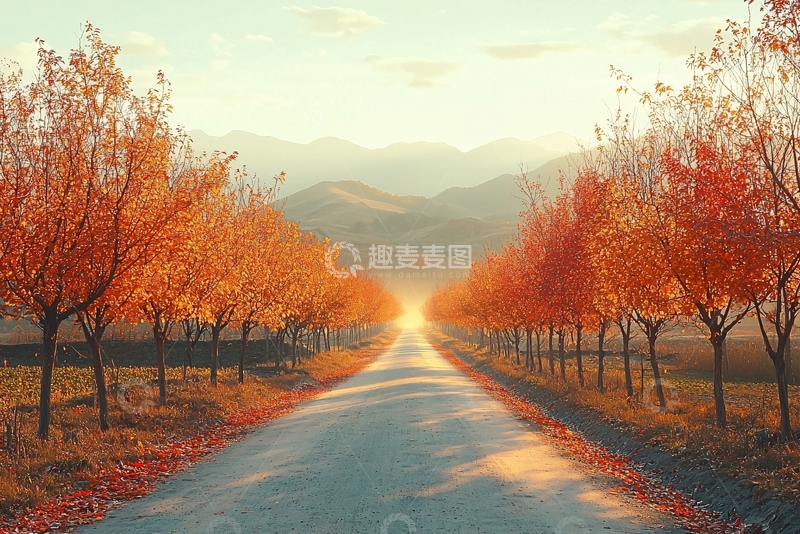 高清大图下载【趣麦麦图】秋日公路