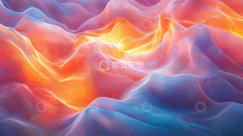 高清大图下载【趣麦麦图】抽象光晕色彩背景