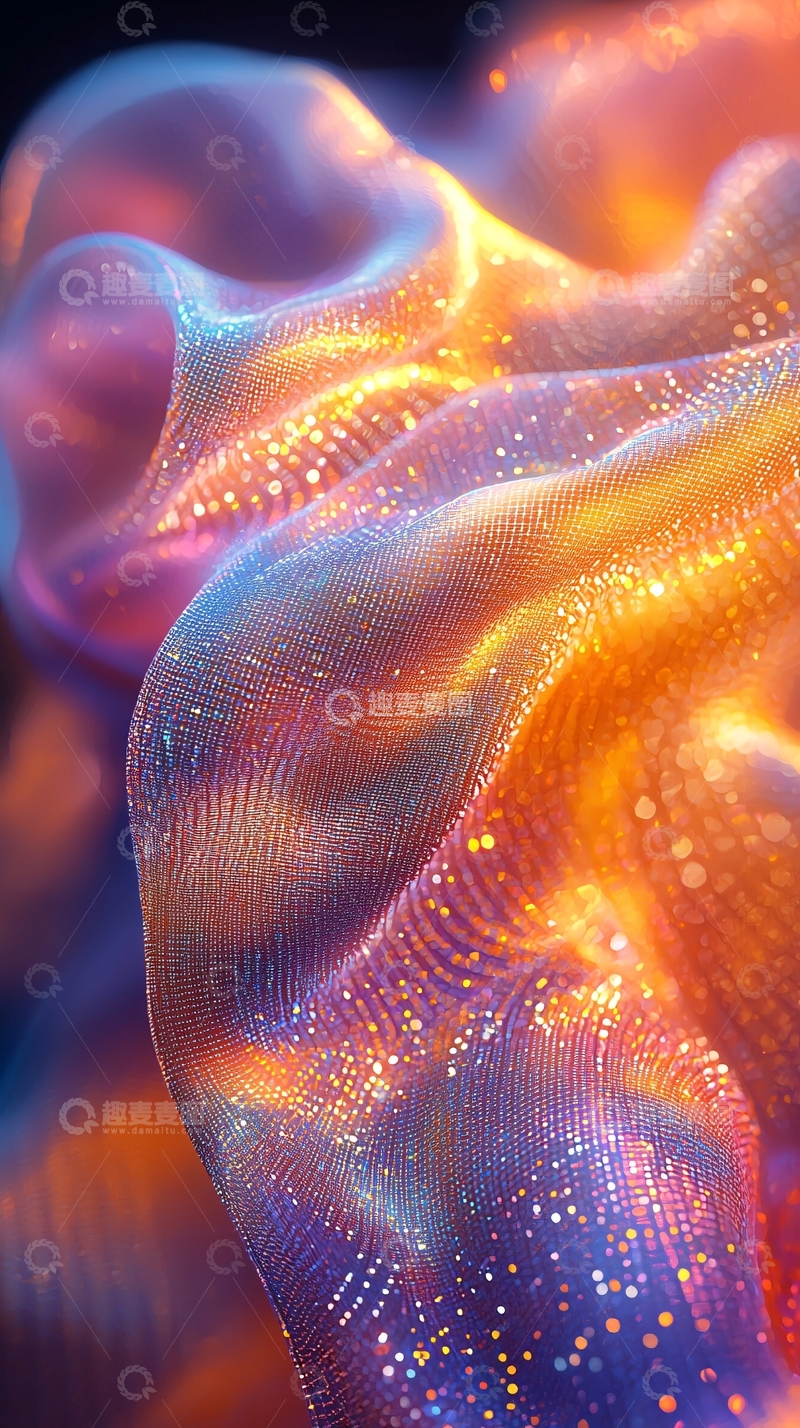 高清大图下载【趣麦麦图】光影流动的丝绸质感