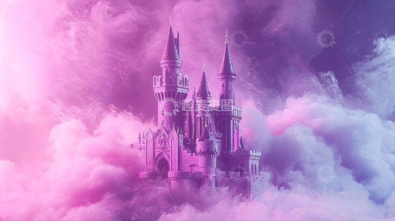 高清大图下载【趣麦麦图】梦幻紫色城堡