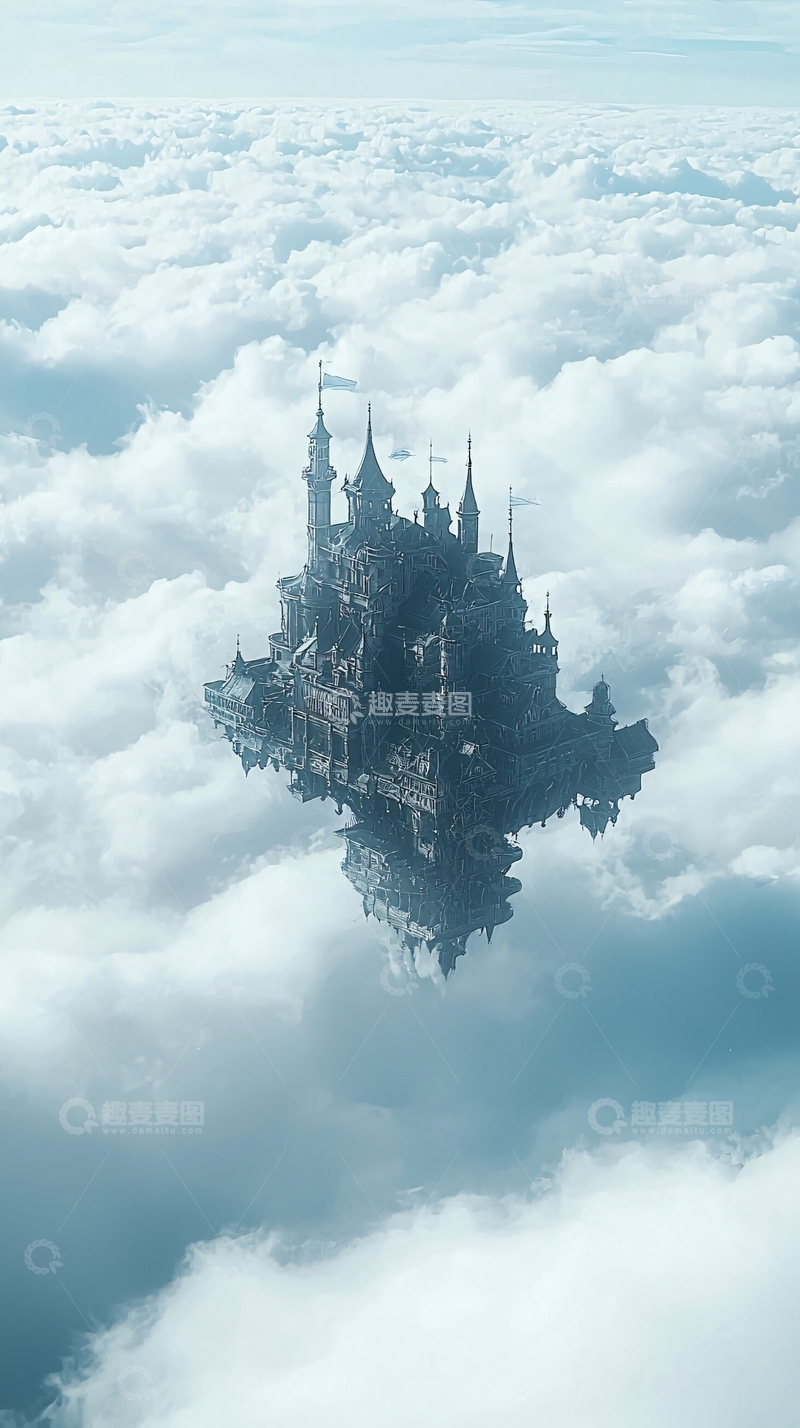 高清大图下载【趣麦麦图】云端城堡