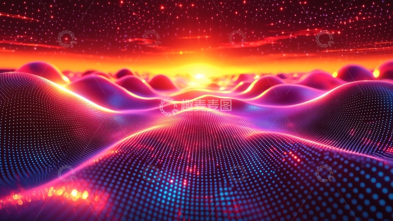 高清大图下载【趣麦麦图】光影流动的梦幻山峦