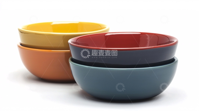 高清大图下载【趣麦麦图】-彩色陶瓷碗