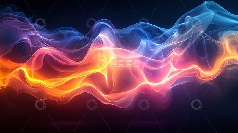 高清大图下载【趣麦麦图】彩色烟雾流动效果