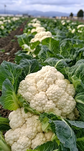 田间成熟的白色花椰菜