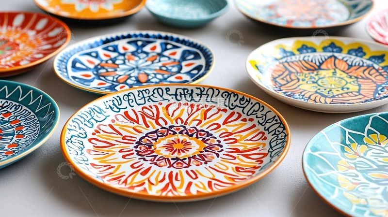 高清大图下载【趣麦麦图】手绘陶瓷小碟