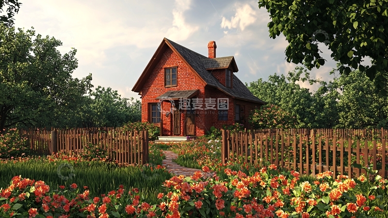 高清大图下载【趣麦麦图】红砖小屋