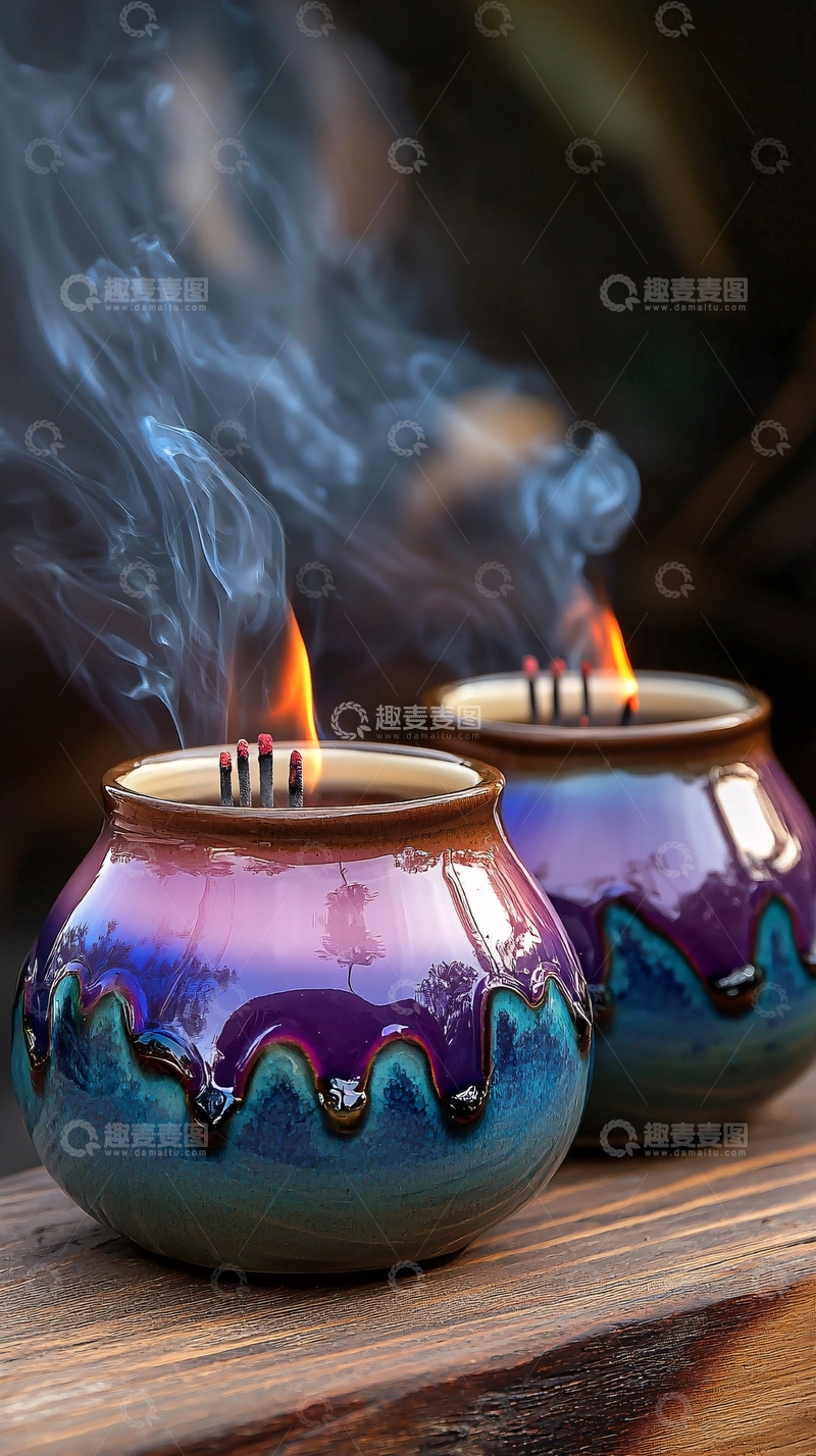 高清大图下载【趣麦麦图】陶瓷香薰灯