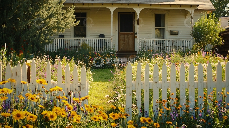 高清大图下载【趣麦麦图】乡间小屋花园景色