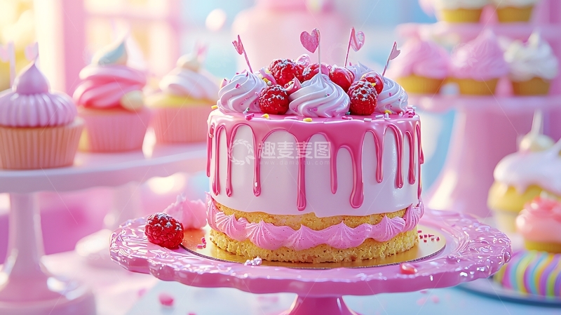 高清大图下载【趣麦麦图】粉色系甜点