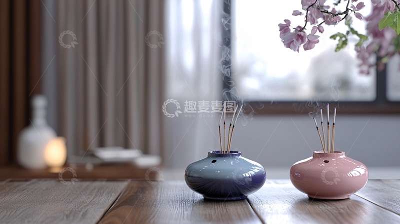 高清大图下载【趣麦麦图】简约日式陶瓷香插