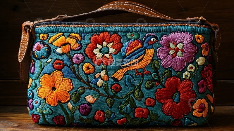 高清大图下载【趣麦麦图】手工刺绣小包