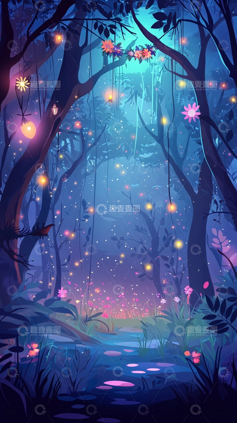 高清大图下载【趣麦麦图】梦幻森林