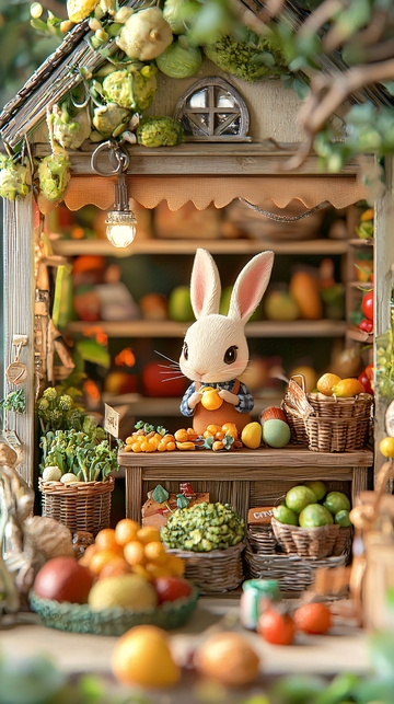兔子蔬菜水果摊