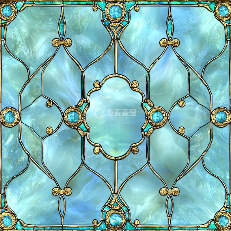 高清大图下载【趣麦麦图】蒂芙尼风格玻璃窗