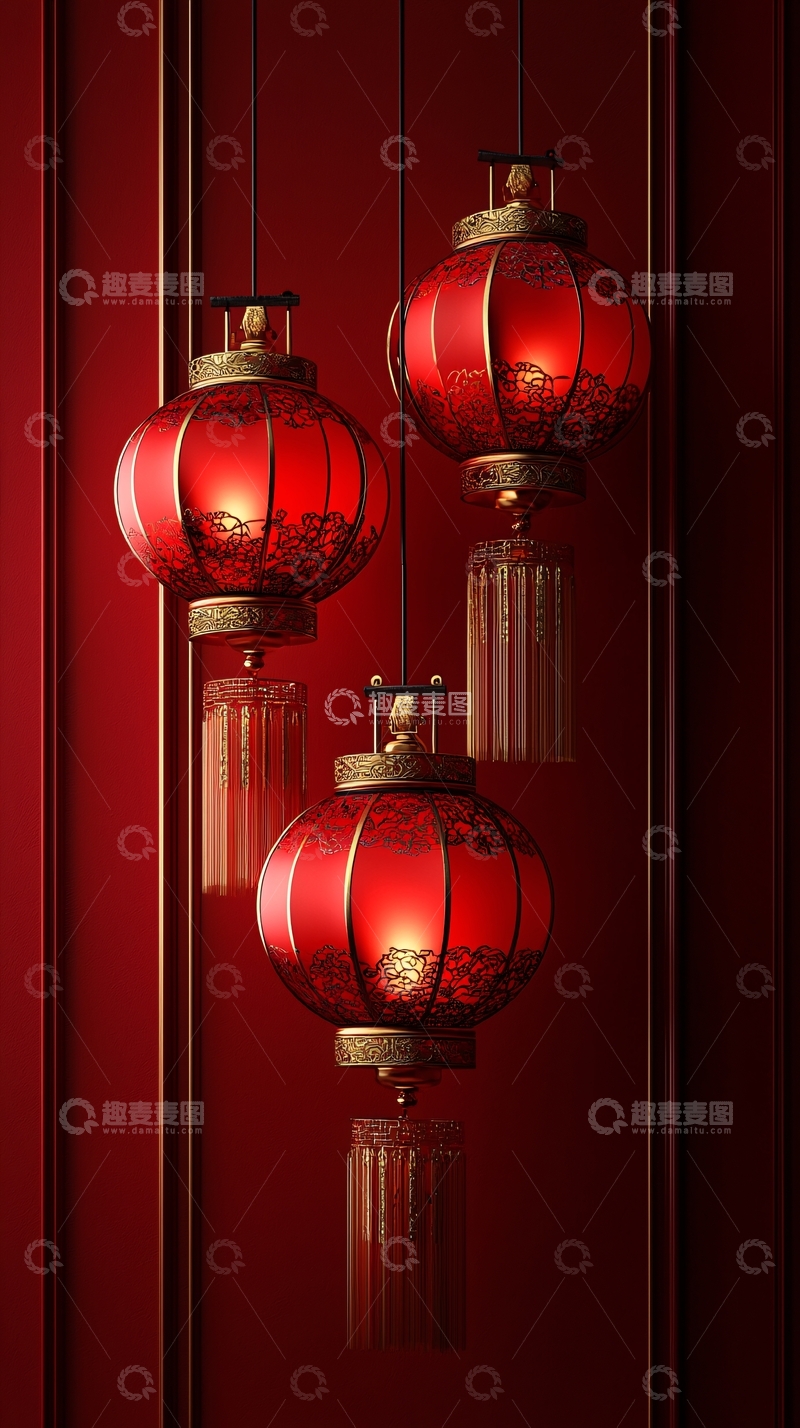 高清大图下载【趣麦麦图】红色灯笼