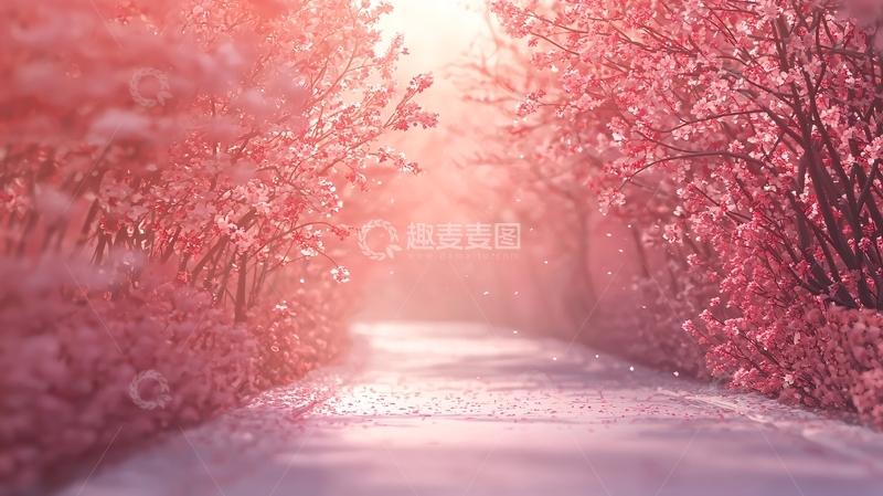 高清大图下载【趣麦麦图】粉雪森林小路