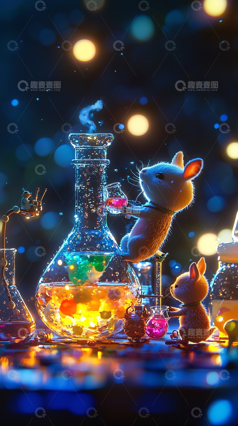 高清大图下载【趣麦麦图】卡通小老鼠