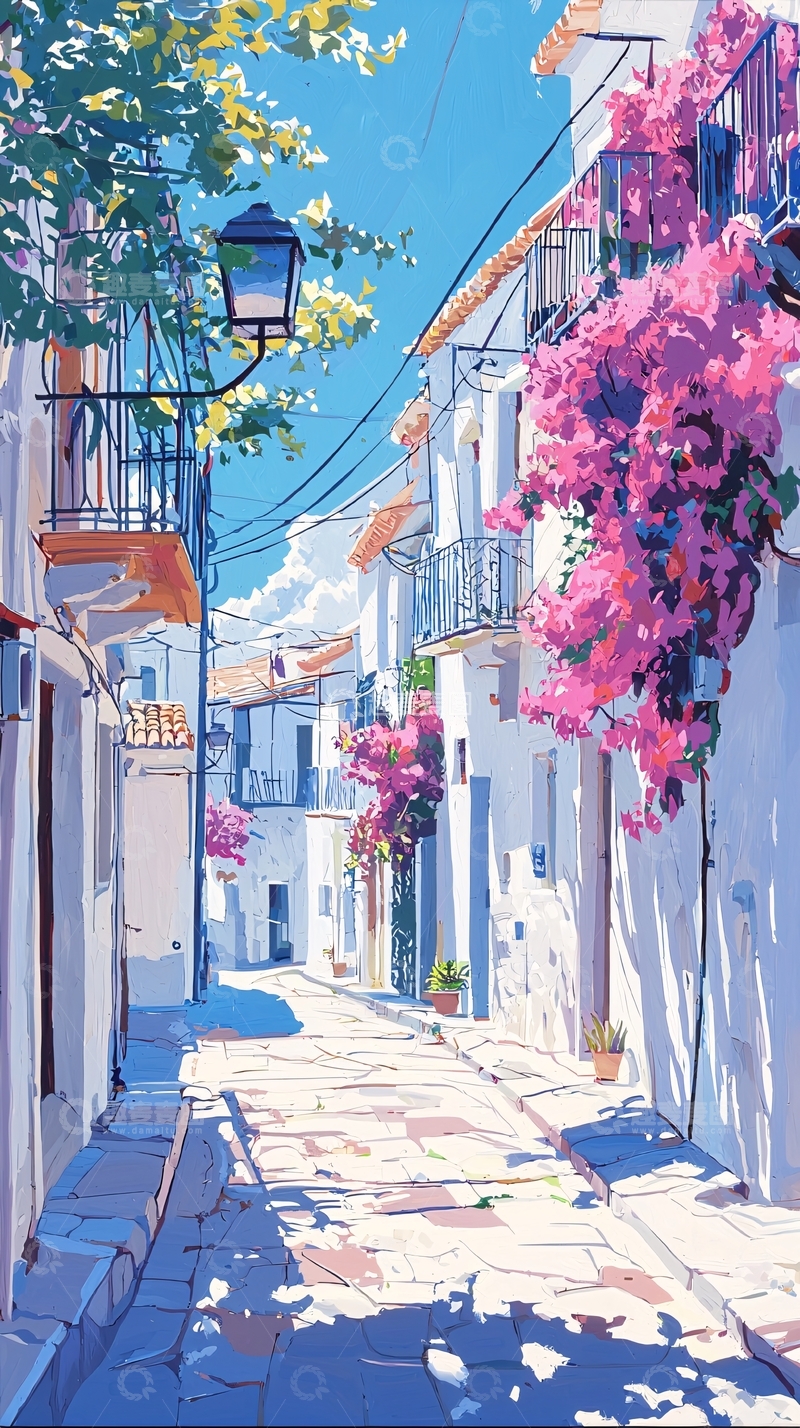 高清大图下载【趣麦麦图】阳光明媚的街道