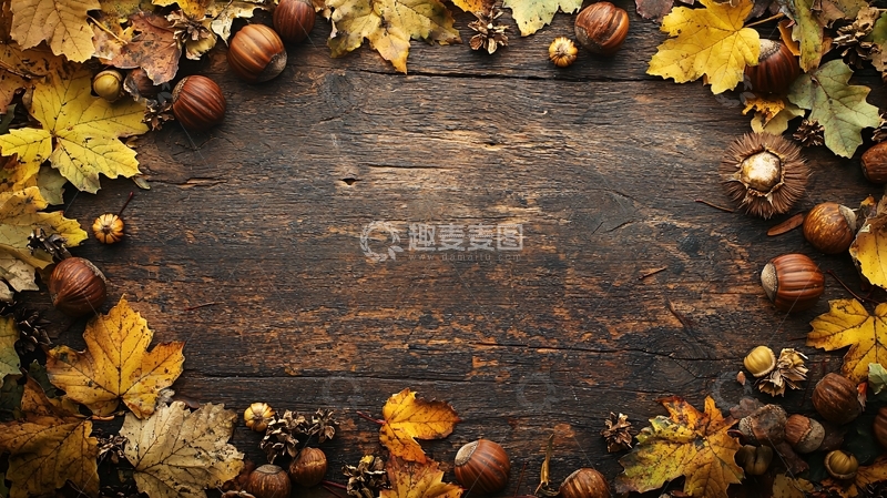 高清大图下载【趣麦麦图】秋叶