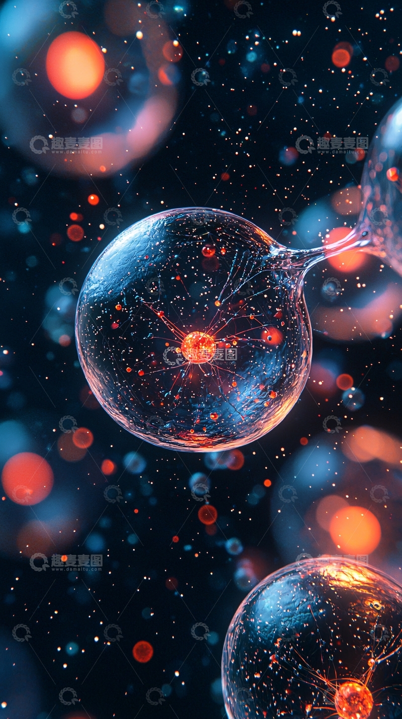 高清大图下载【趣麦麦图】细胞宇宙星空发光