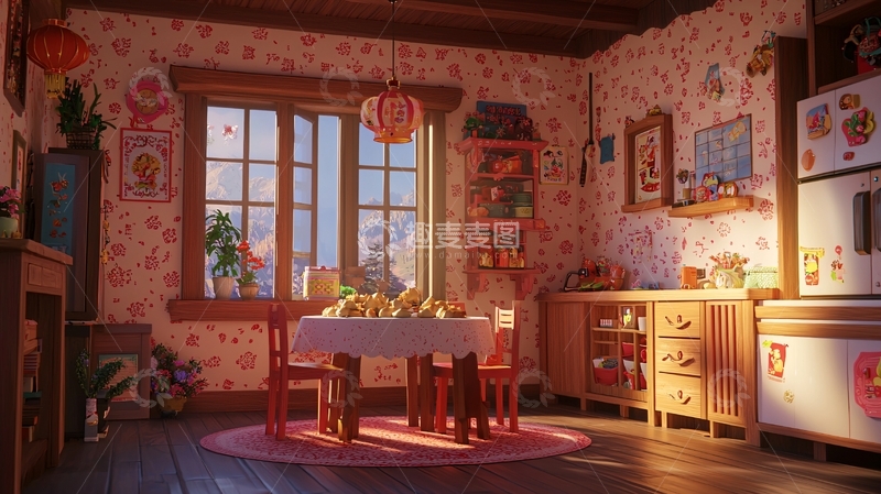 高清大图下载【趣麦麦图】温馨舒适的乡村厨房