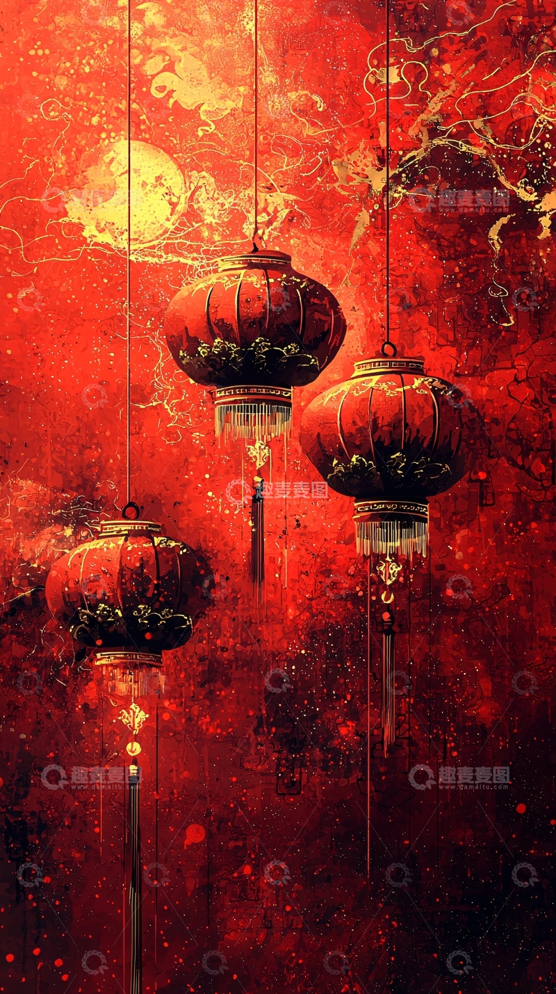 高清大图下载【趣麦麦图】红色灯笼