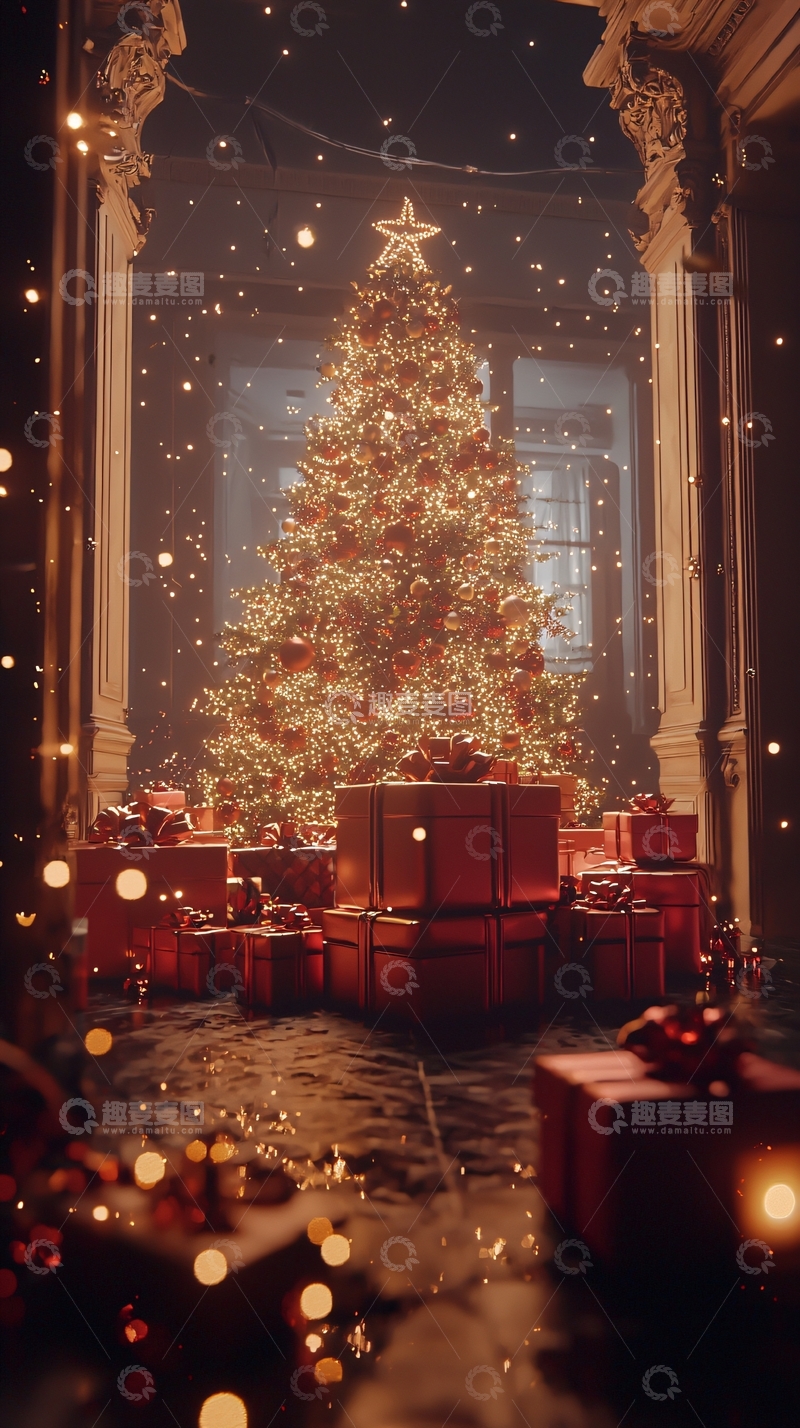 高清大图下载【趣麦麦图】奢华圣诞树