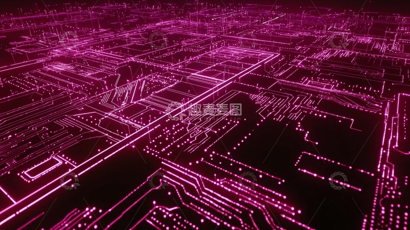 高清大图下载【趣麦麦图】粉色电路板