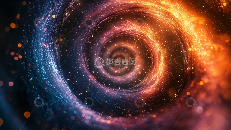 高清大图下载【趣麦麦图】绚丽星云螺旋涡旋空间