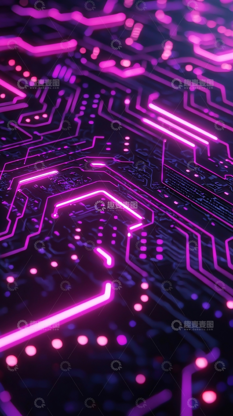 高清大图下载【趣麦麦图】紫色电路板