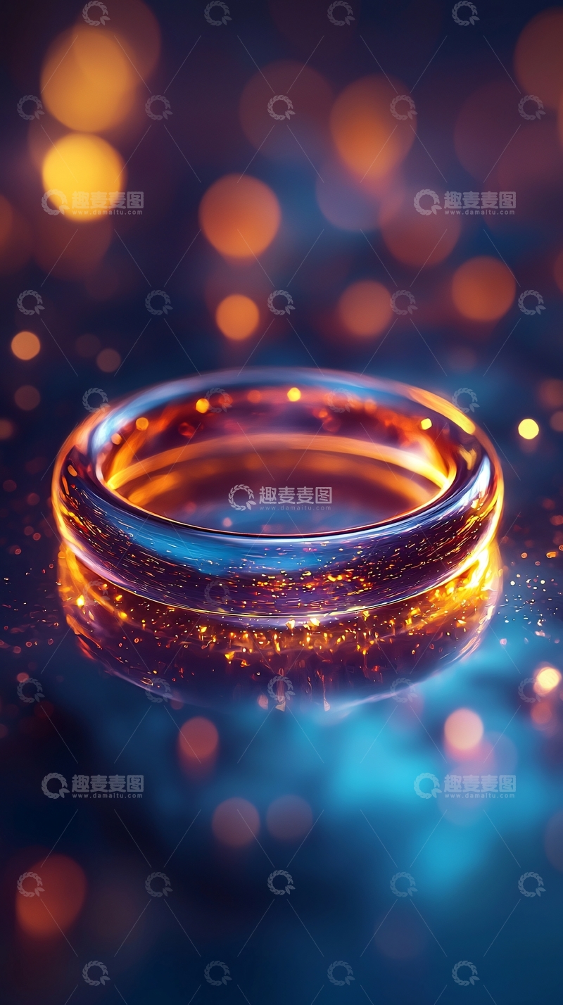 高清大图下载【趣麦麦图】金色光芒的戒指