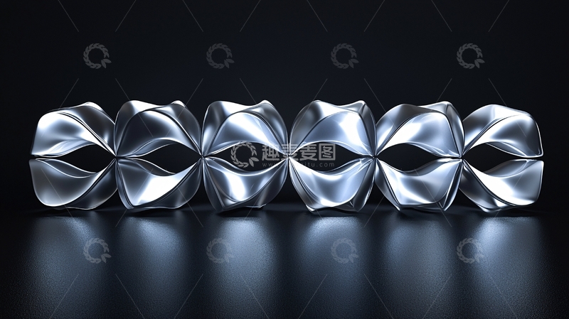 高清大图下载【趣麦麦图】金属质感抽象造型