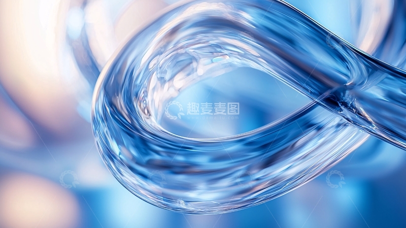 高清大图下载【趣麦麦图】蓝色流动曲线