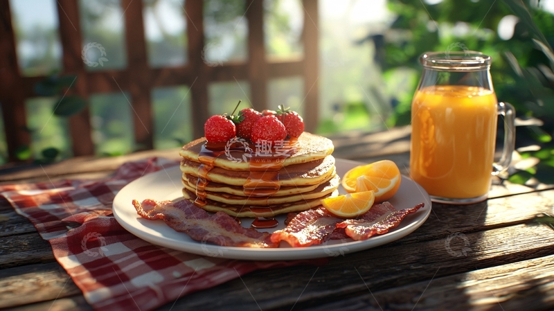 高清大图下载【趣麦麦图】户外早餐
