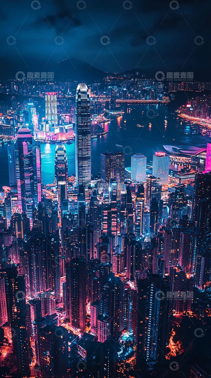 高清大图下载【趣麦麦图】香港夜景