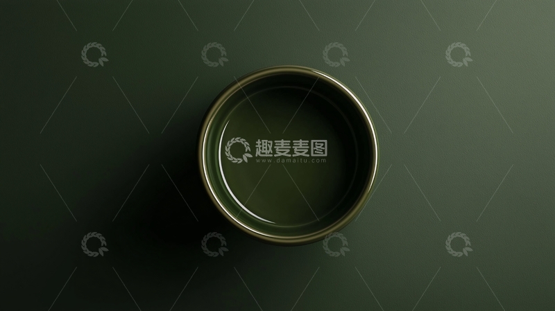 高清大图下载【趣麦麦图】深绿色陶瓷碗