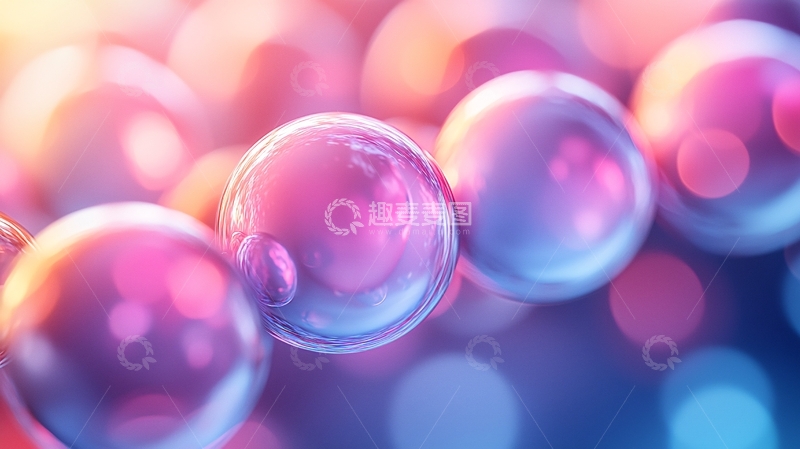 高清大图下载【趣麦麦图】粉紫渐变球体