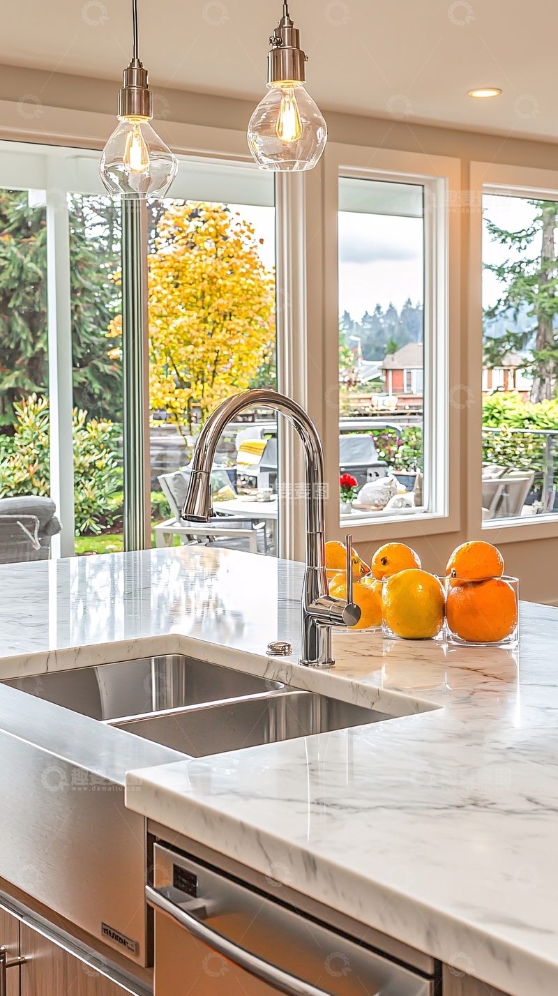 高清大图下载【趣麦麦图】现代化厨房大理石台面