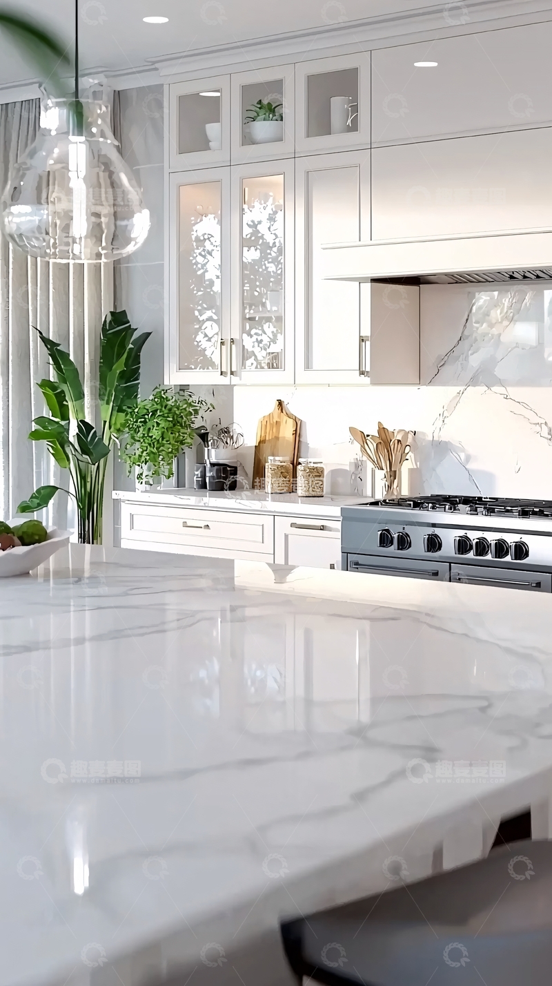 高清大图下载【趣麦麦图】白色现代厨房