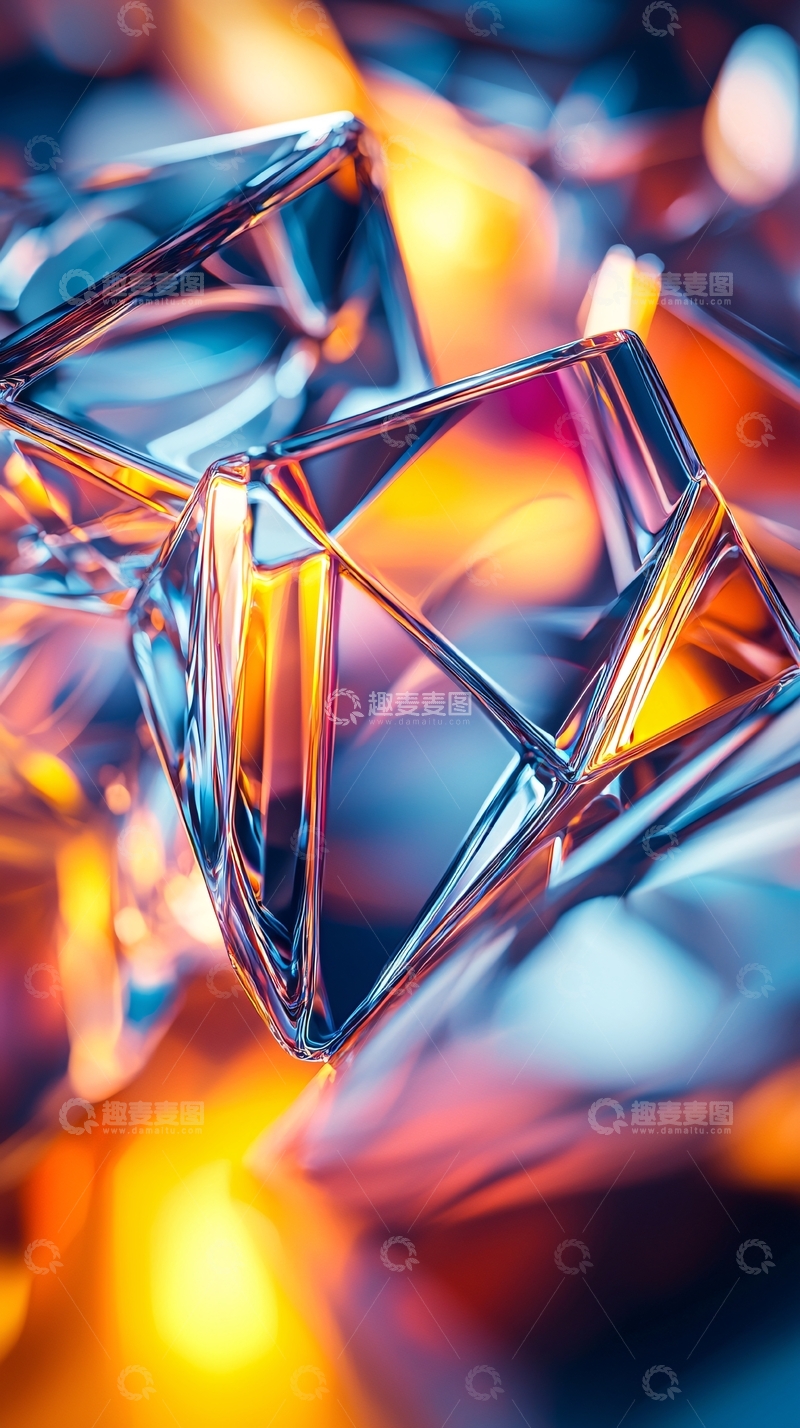 高清大图下载【趣麦麦图】晶莹剔透的几何方块