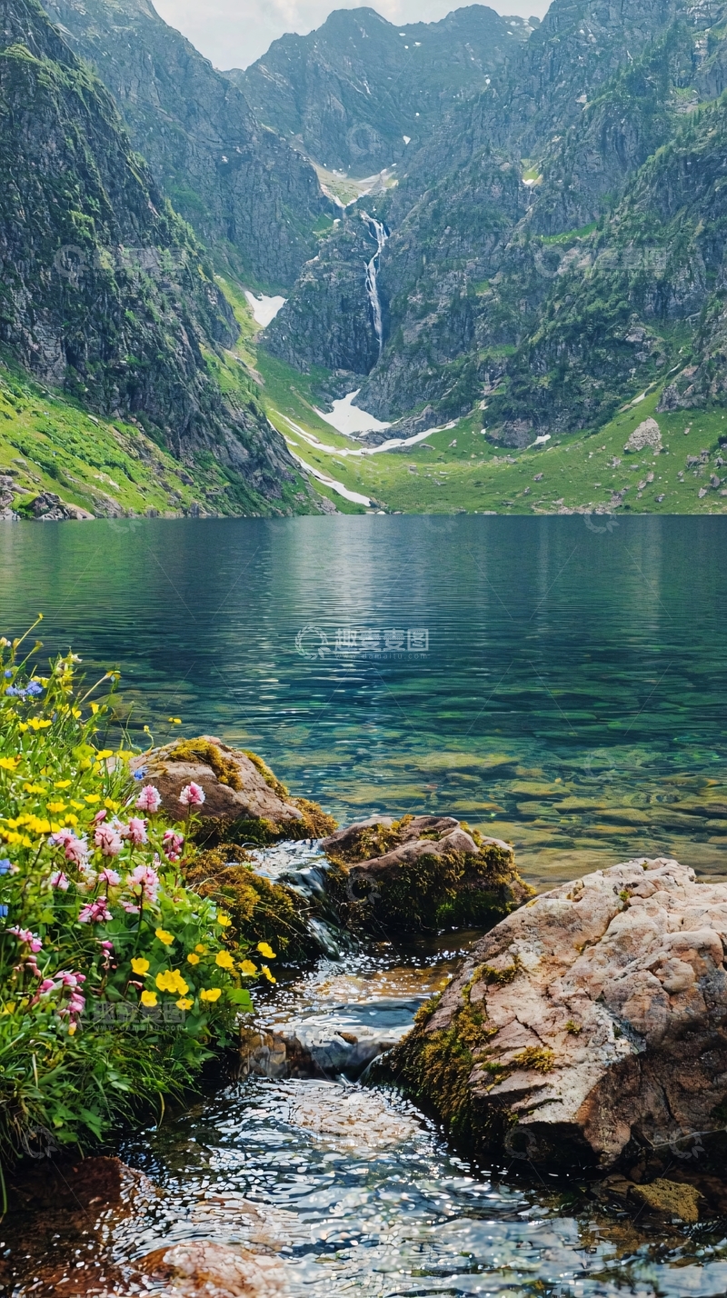 高清大图下载【趣麦麦图】高山湖泊