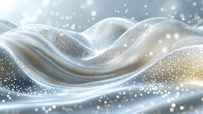 高清大图下载【趣麦麦图】银色闪光流动抽象波浪