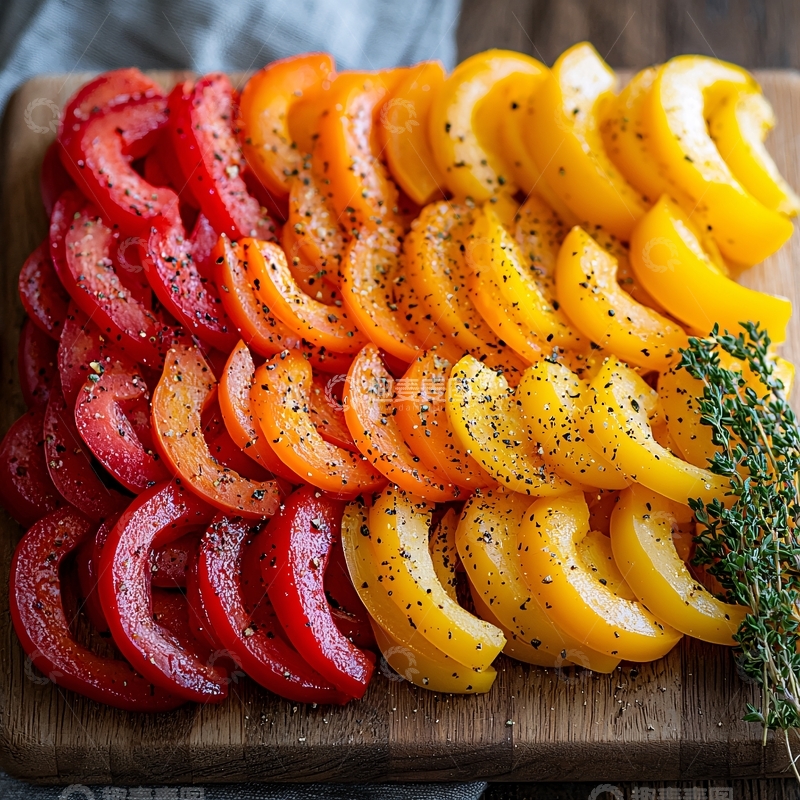 高清大图下载【趣麦麦图】彩色果蔬切片摆盘