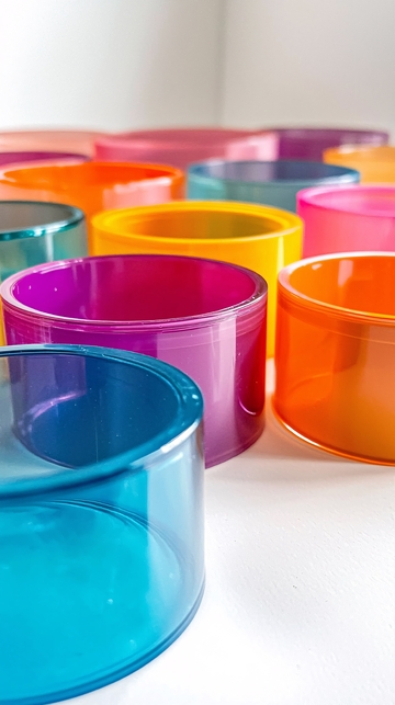 彩色透明亚克力碗