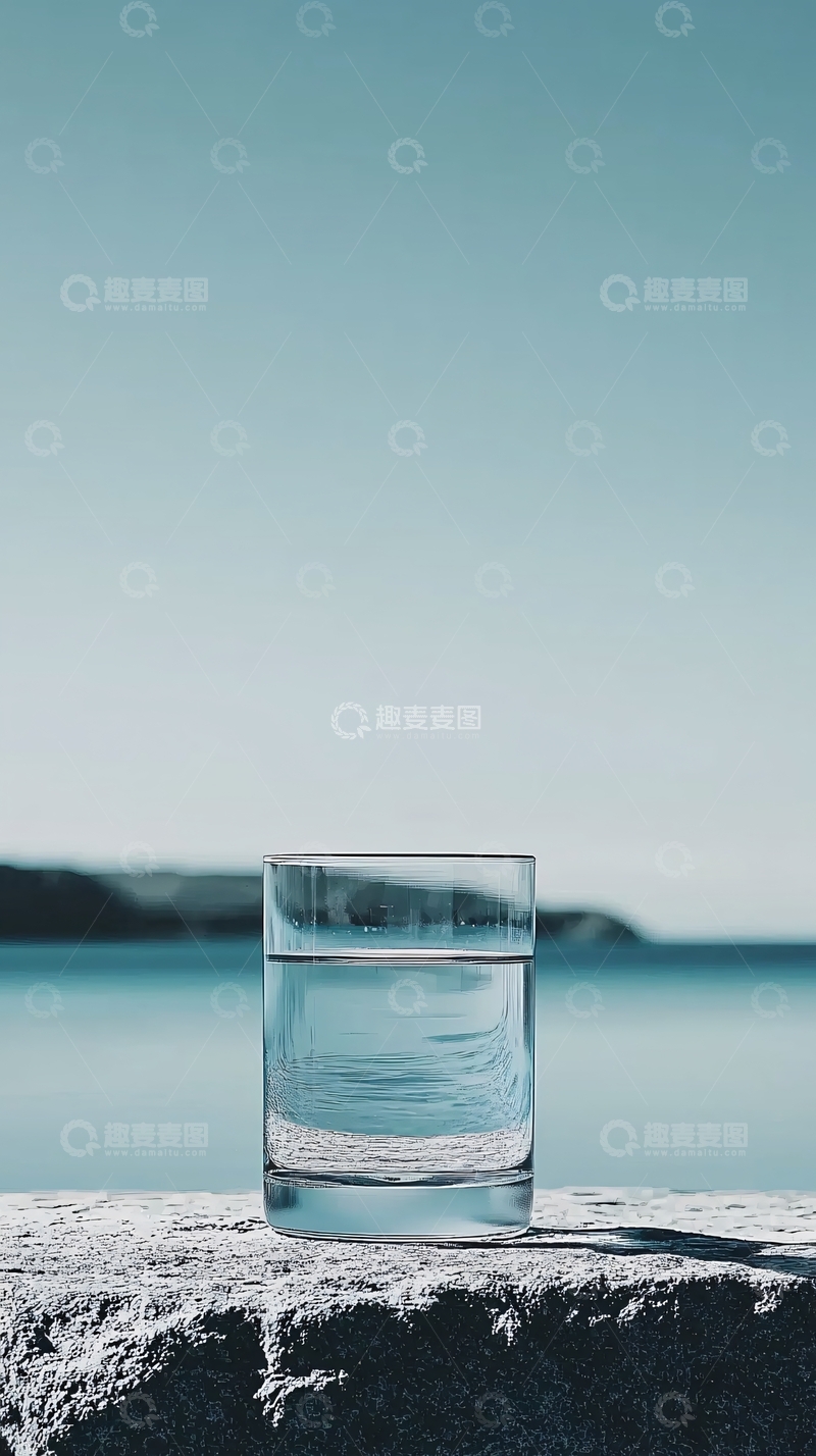 高清大图下载【趣麦麦图】清澈水杯户外景色