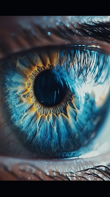 高清特写蓝色眼睛