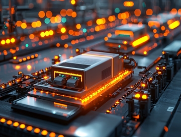 工业自动化生产线特写