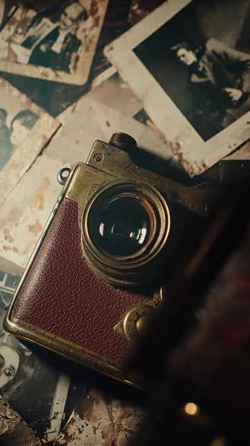 老式相机与泛黄老照片